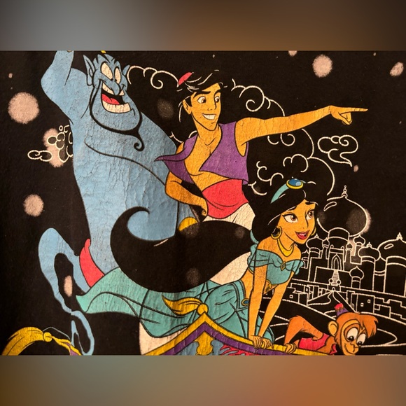 Disney Aladdin Bleach Washed T-Shirt. - Picture 5 of 7